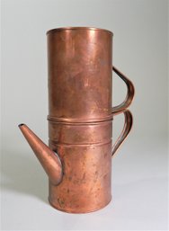 Neapolitan 'Cuccuma' Copper Coffee Pot