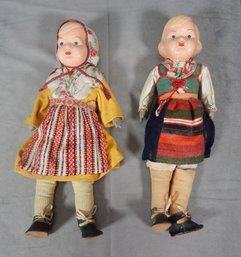 Pair Vintage European Antique Dolls