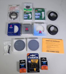 Lot Of Photo Filters And Batteries