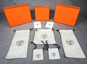 Lot Of Original HERMES Empty Boxes And Dust Bags