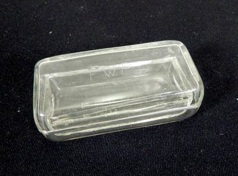Antique Miniature Glass Container Box With Extra Insert