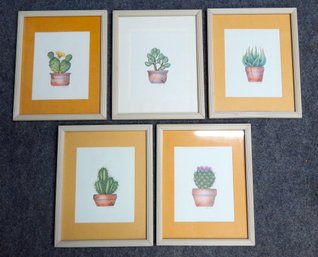 Set 5 Framed Cactus Prints