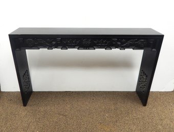 Asian Inspired Dark Wood Console Table.