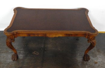 Vintage Leather Top Coffee Table