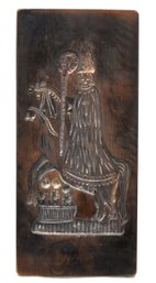 Antique Wood Pastry Mold King On Horse