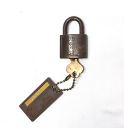 Vintage Solid Brass Eagle Lock Company Padlock