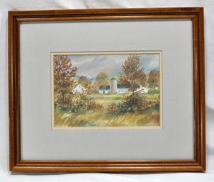 Vintage  Grant Jolge Limited Edition Farm Landscape Lithograph
