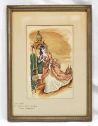 Philip Reisman (1904 - 1992) Original Anna Karenina Watercolor For Random House