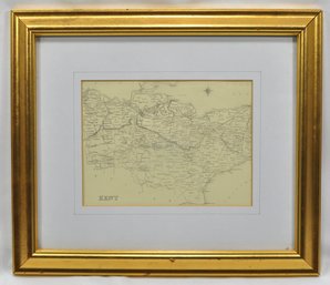 Framed Antique Map Of Kent (England)