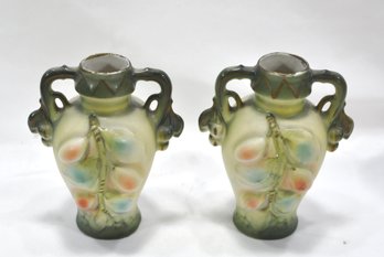 Pair Antique Austrian Porcelain Vases