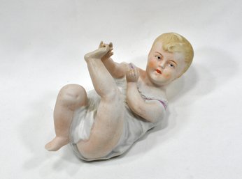 Antique German Porcelain Bisque Heubach Piano Baby Doll Figure