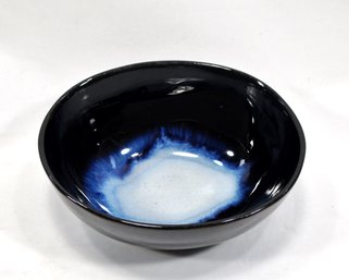 Vintage Art Pottery Blue Flow Glaze Bowl