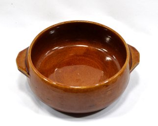 Vintage McCoy Pottery Brown Glaze Bowl With Handles