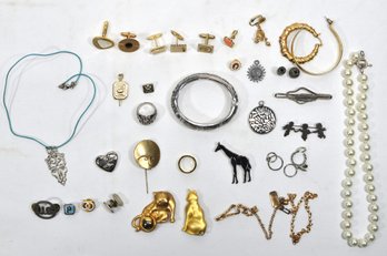 Lot Of Vintage Costume Jewelry And  Pins