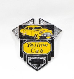 Vintage YELLOW CAB Taxi Driver Badge Chicago