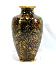 Vintage Chinese Brass Cloisonne Vase