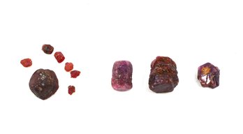 Lot Red Ruby Rough Stone Crystals