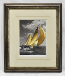 Vintage Mystic Seaport Racing Yacht ' Lutine 1951' Print