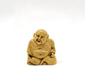 Vintage Hand Carved Miniature Buddha Figurine
