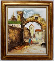 BREGER- Old City View Original Oil Paining