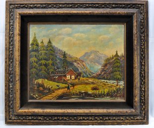 Erna S. (Kuhn) Scharff (1895 - 1982) Mountain Village Landscape