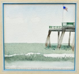 Irena Urdang De Tour (1924-2022) Saybrook Point Miniature Watercolor