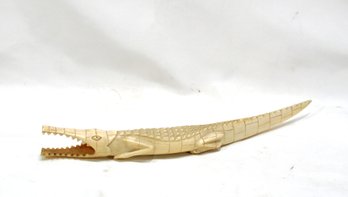 Antique Hand Carved Carved Crocodile