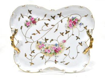 Vintage Porcelain Hand Painted Serving Tray