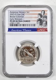 2023-S Early Releases American Women Bessie Coleman 25c PF69 ULTRA CAMEO NGC