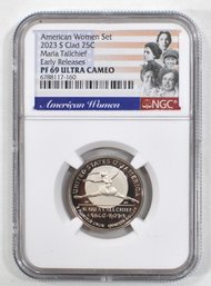 2023-S Early Releases American Women Maria Talchief 25c PF69 ULTRA CAMEO NGC