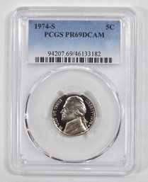 1974-S Jefferson Nickel 5c PR69DCAM PCGS