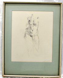 Robert W. White 1951 Original Nude Female Drawing