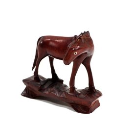 Antique Hand Carved Wood Miniature HORSE Figure