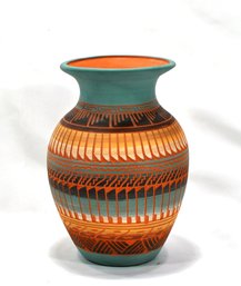 Native American Pottery Vase Navajo Handmade Hand Painted Southwest