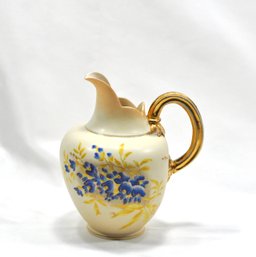 Antique German 'Rudelstadt' Hand Painted Ewer Pitcher With Sweet Peas