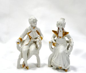 Colonial Couple- Vintage Porcelain Figurines