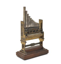 Vintage Italian Miniature Medieval Pipe Organ Figure