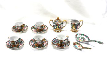 Vintage Chinese Rose Medallion Tea Coffee Group