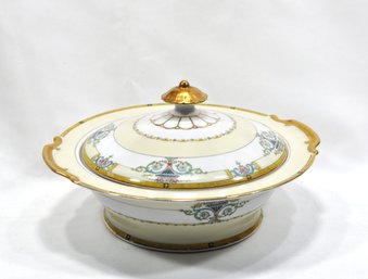Vintage Noritake Minaret Round Covered Vegetable Bowl With Handles, China Covered Casserole Dish
