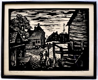 Samuel Howard MILLER (1900-1968) Port Clyde Original Linocut