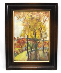 Bertha Connell (20th Century) Autumn Landscape Oil Painting