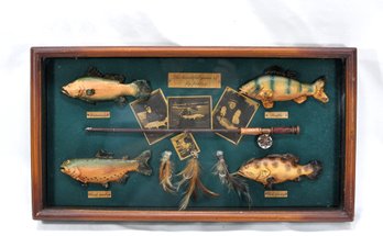 Vintage Shadow Box ' The Beautiful Game Of Fly Fishing'