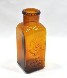 1920's EASTMAN KODAK Elon Embossed Amber Glass Photography Bottle