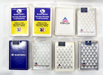 Lot 8 Packs Playing Cards Delta Eastern Airlines