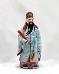 Vintage Chinese Porcelain LU Statue Fu Lu Shou Wealth Good Luck Statue