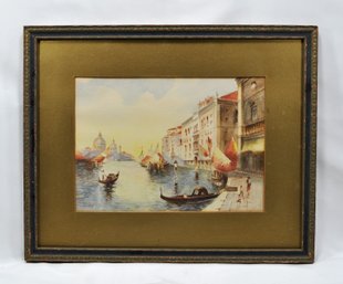 W.J. GRAFF Antique Watercolor Of Venice