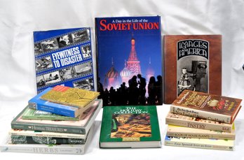 Vintage Book Lot: Travel, History, Disaster