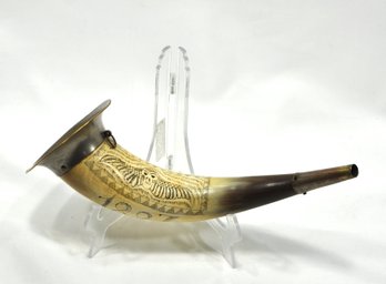 Original 1887 ' ALVIN HILL' Hunting Horn With Winged Skull