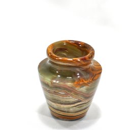 Miniature Carved Agate Stone Jar