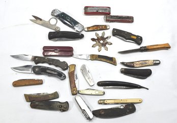 Lot Of Vintage Folding Knifes